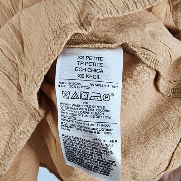 NWT Old Navy Puff Sleeve Tie Back Top XSP - Picture 4 of 4